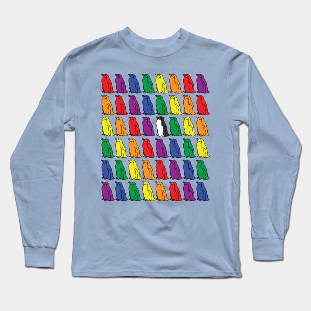 Pride of Penguins Long Sleeve T-Shirt by ellenhenryart